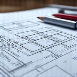 Disegno tecnico di un mobile su misura